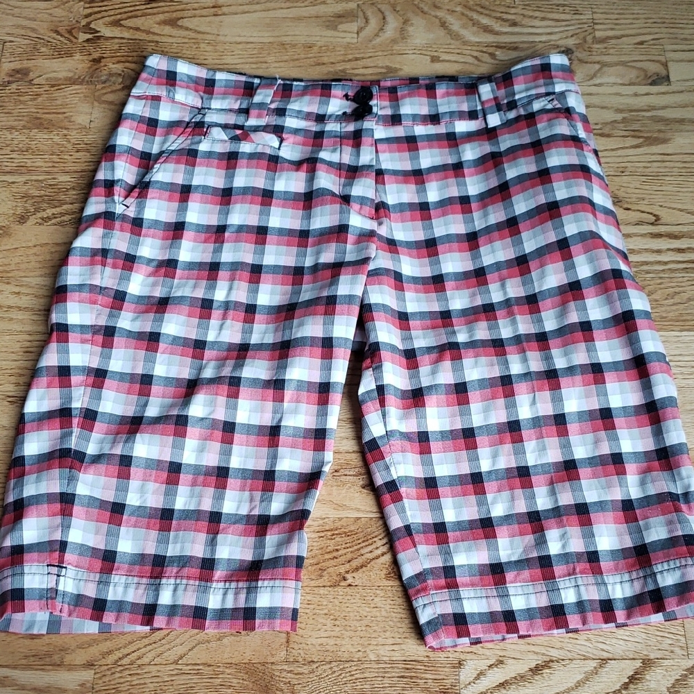 (8) Gordon Cooper Golf Plaid Midi Shorts Athleisure Sporty Activewear Outdoor